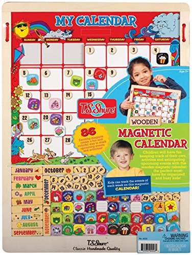 T.S. Shure Wooden Magnetic Calendar