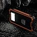 Solar Charger with 6LED Flashlight 15000mAh Solar Power Bank Dual USB External Battery Charger Cell Phone Battery Pack Outdoor Backup Charger for Bluetooth iPhone HTC Nexus Camera Tablet-Orange