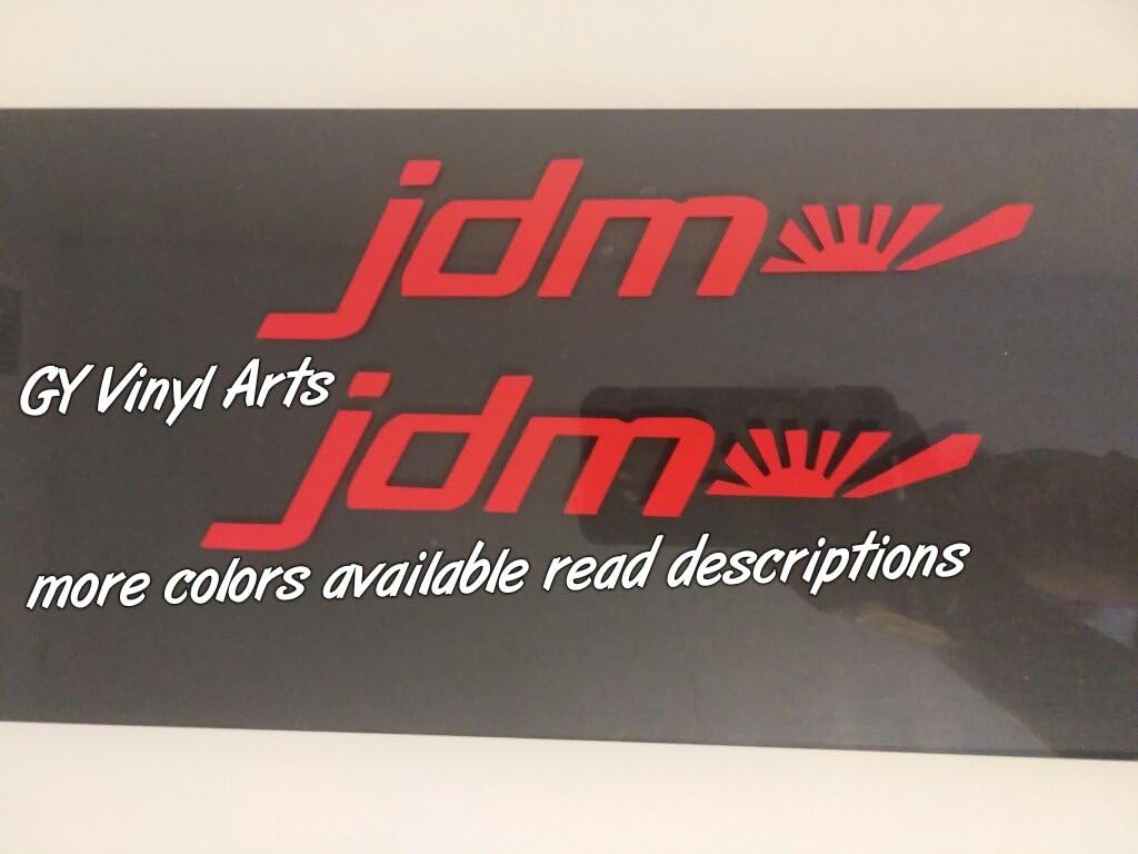 2 x JDM Kanji Windshield Side Decals Window Banners Cars Stickers Graphics Vinyl Die Cut Japanese Honda
