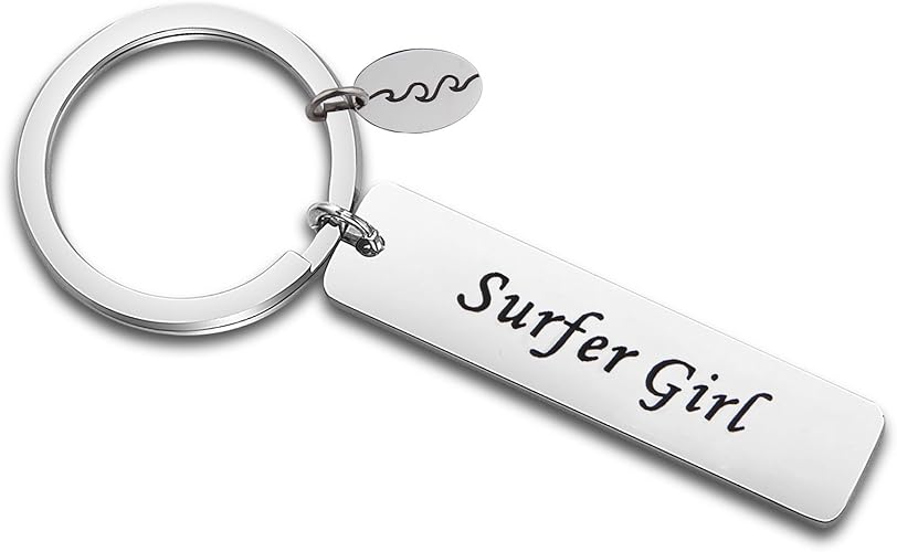 Amazon Qiier Surfer Girlサーファーサーフボードキーチェーンwithチャームオーシャンジュエリーギフトfor Surfers ネックレス 通販