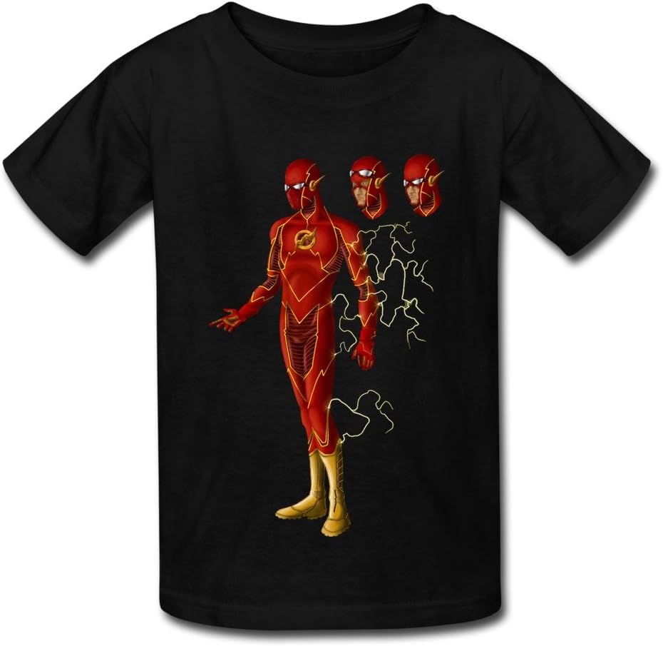 Kazzar Kid's The Flash Suit Design Fan Art Round Collar T Shirt