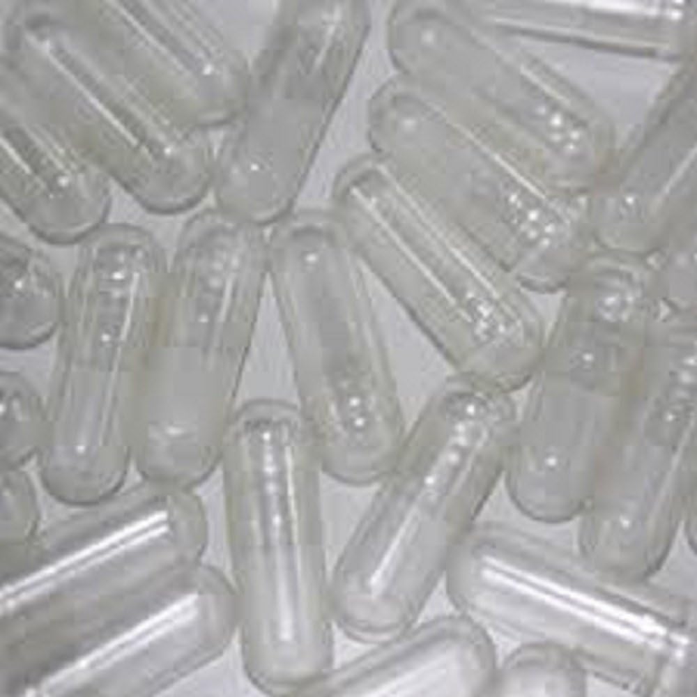 500 Empty Clear Gelatin Gelatine Hard Capsules Size 1 self fill gel caps Hard Capsule
