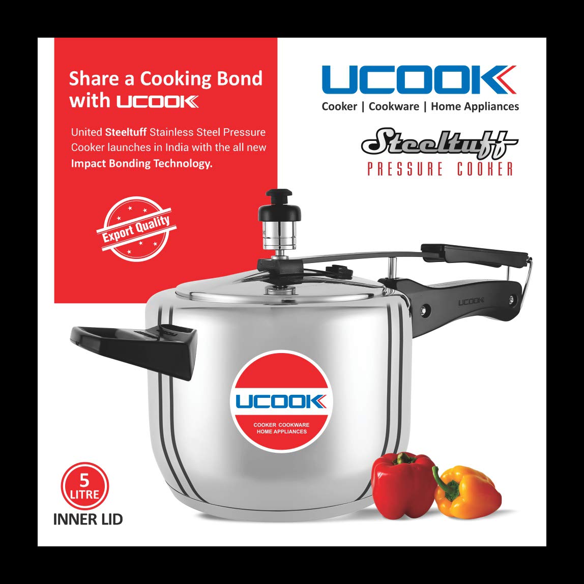 Buy UCOOK Steeltuff Stainless Steel Innerlid Induction Base Pressure