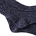 HERHILLY Women 5 Pack Fashion Warm Ribbed Knit Winter Crew Socks (5 Pack - Black/Gray/Blue/Pink/Dark Blue)
