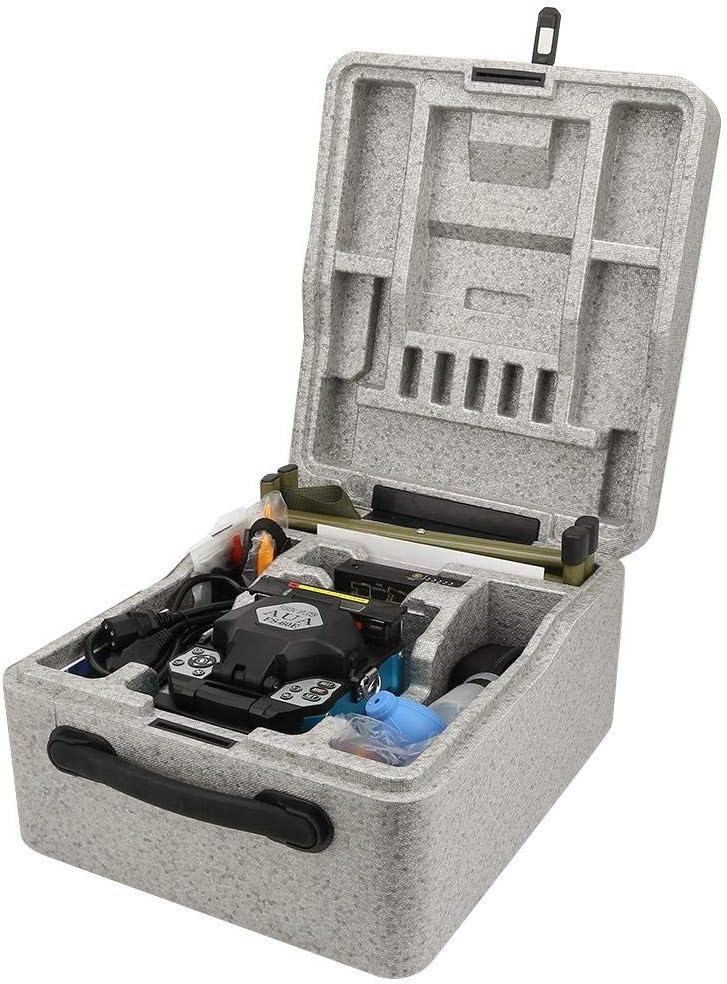 SM/MMDS/NZDS Automatic Fiber Optical Fusion Splicer Kit，Optical Fiber Fusing Splicer ，Fiber Fusion Splicer Machine for Public Security, Broadcasting, Railway, Petrochemical, etc.(UK Plug)