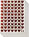 Jazzstick Valentine's Day Red Heart Stickers 10 Sheets (VST01A17)
