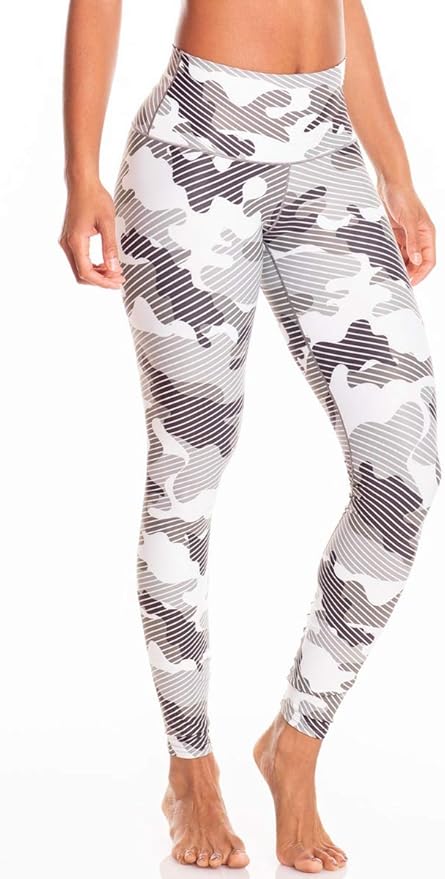 white camo yoga pants