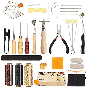 Leather Sewing Tools SIMPZIA 24 Pieces Leather Tools