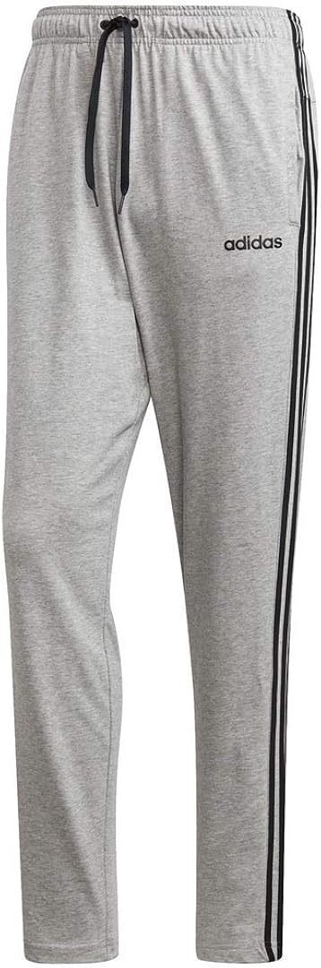 adidas Men's Essentials 3-Stripes Tapered Open Hem Pants: Clothing