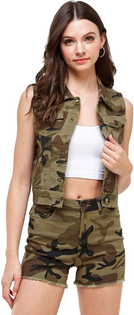 ICONICC Women's Denim Jean Sleeveless Vest