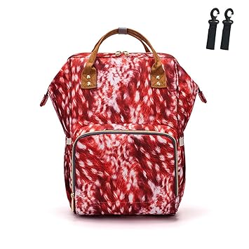red baby changing bag