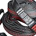 Ridge Unlimited 2-Piece Camping Hammock Strap Set with Nylon Stuff Sack, Red