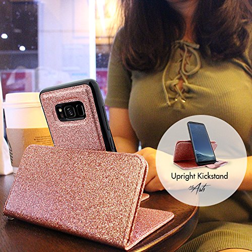 image for Galaxy S8 Plus Wallet Case, Miss Arts Detachable Magnetic Slim Case Wi