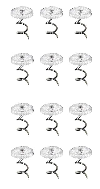 Fresh Ideas Bedskirt Pins - Push Pins Holds Bedskirt Firmly in Place Without Damage, Set of 12