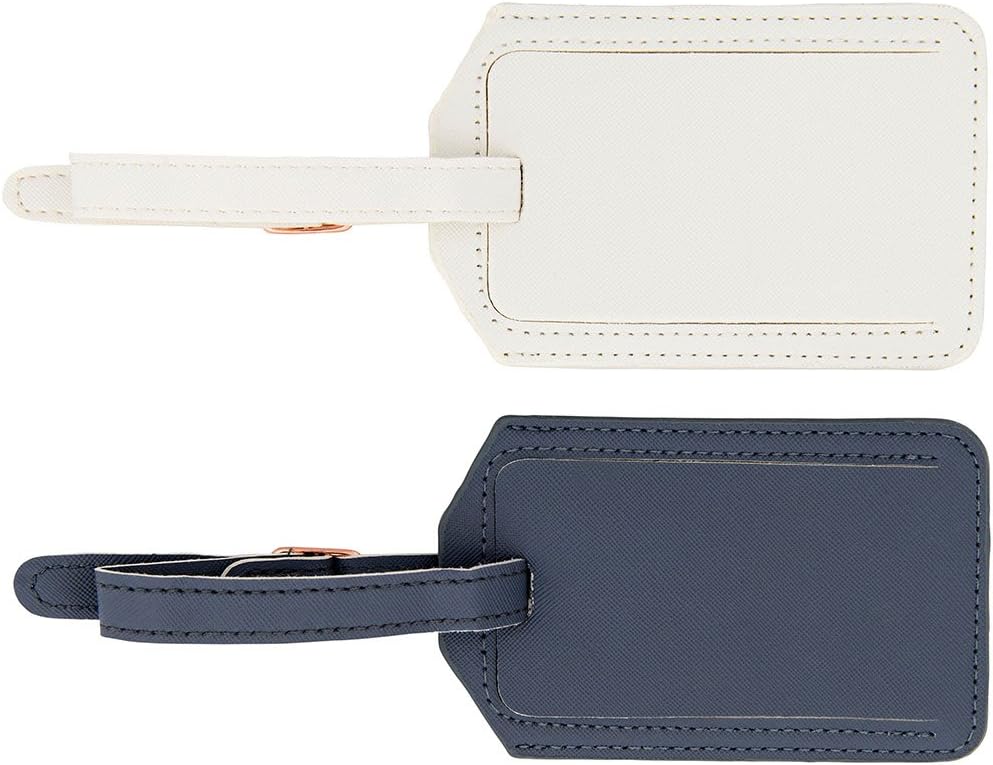  | Miamica Mr. and Mrs. Bridal Luggage Tags, Gray and White | Luggage Tags