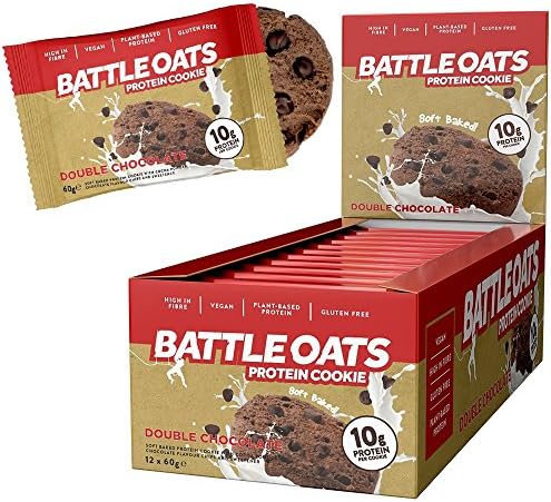 Battle Oats Double Chocolate Chip Protein Cookie 60g (Pack of 12)