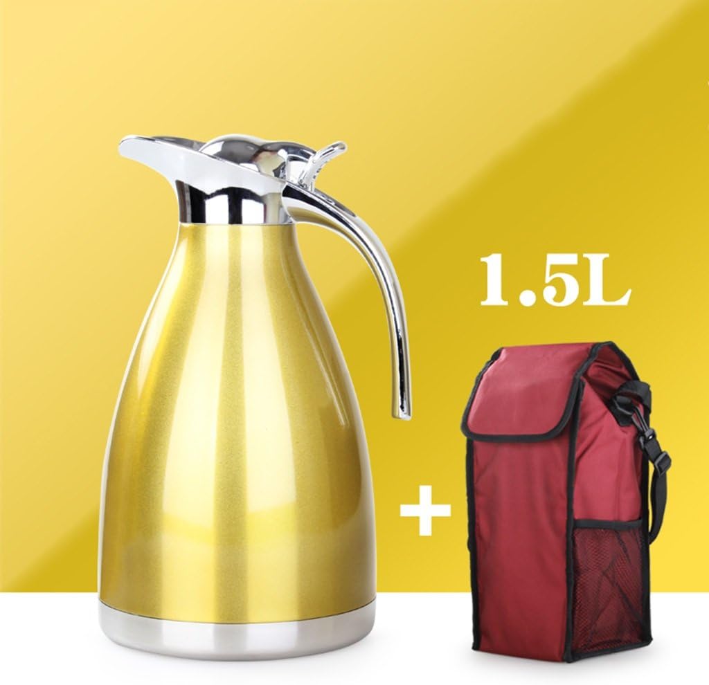 1.5L Stainless Steel Insulated Tea/Coffee Pot Carafe Thermal Pitcher