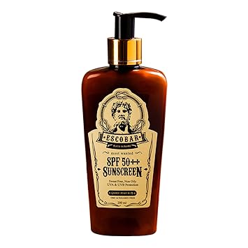 ESCOBAR Most Wanted Men SPF 50 Sunscreen With UVA & UVB Protection/Non Oily/Sweet Free (200ml)
