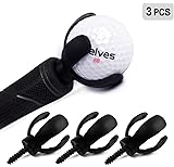 ELVES 3 PCS 4-Prong Golf Ball Retriever Grabber Pick Up Back Saver Claw Put On Putter Grip,Golf Accessories
