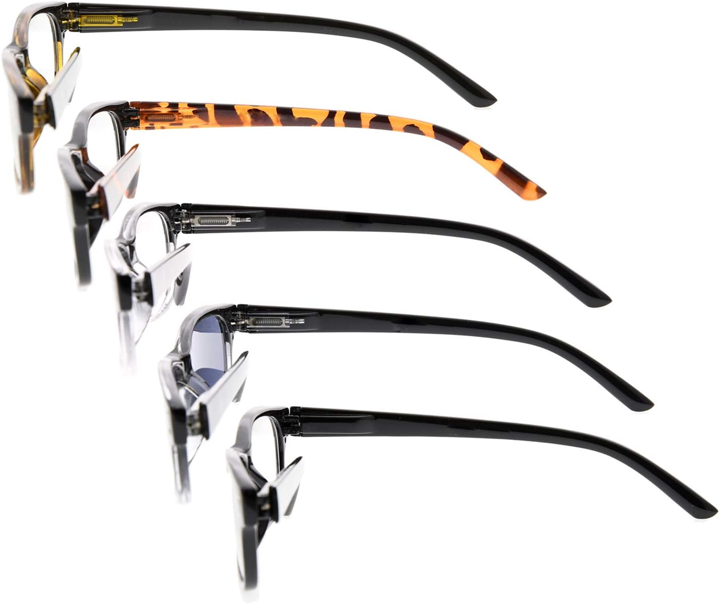 Eyekeeper 5-Pack Spring Hinges Vintage Reading Glasses Includes Sunshine Readers +1.00 - Image 4