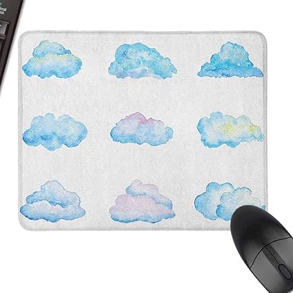 Amazon Co Jp カスタムマウスパッド 雲模様 鮮やかな雲 水彩イラスト ふわふわ 柔らか 純度プリント ゲーマー オフィスワーク用 ブルーホワイト 15 7x23 6x0 1 Inch 40cmx60cmx0 3cm パソコン 周辺機器