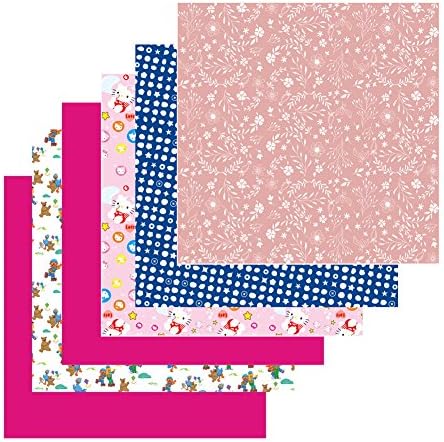 Permanent Adhesive Backed Vinyl Sheets - 12" x 12"- 6 Sheets (Containing Patterned Vinyl); Assorted Colors Works with Cricut and Other Cutters.Waterproof,Fade Resistant.