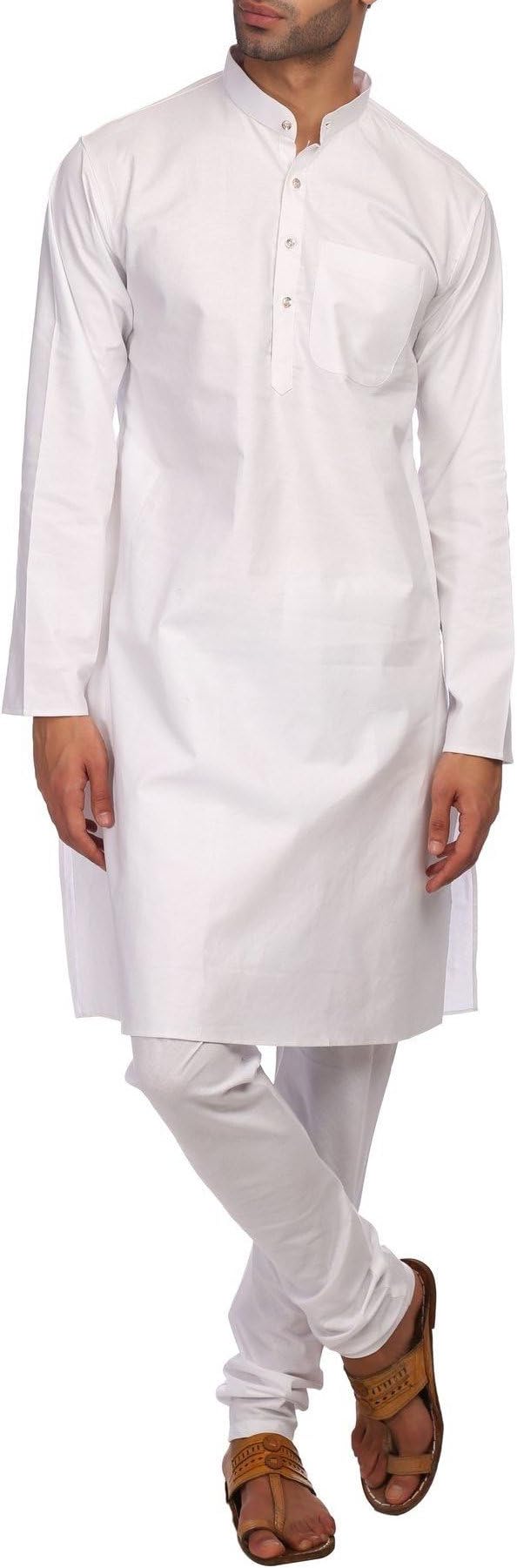 Men's 100% Cotton Tailored Fit Party/Festive Indian Kurta Pajama Pyjama Sleep Sets