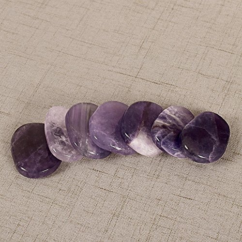 Natural Handmade Big Size Voilet Amethyst Massage Palm Stone 20-26 g Crystal