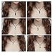 Thyway 6 Pcs Western Style Unisex Crystal Rhinestone Simulated Wolf Tooth Necklace Chain for Men Women Girls Boys Lovers