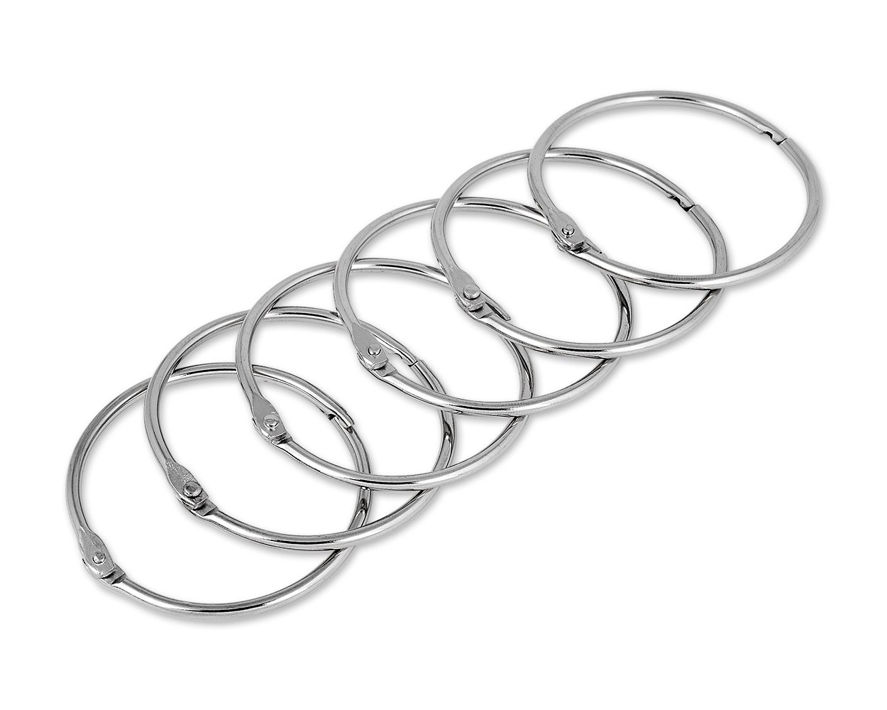 DSstyles 20 Pcs Metal Binder Rings Round Binding Rings Book Loose Leaf