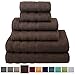 American Soft Linen, Edison Collection Bathroom and Kitchen Towel Set with Maximum Softness and Absorbency, Dark Coffee, 6 Pack