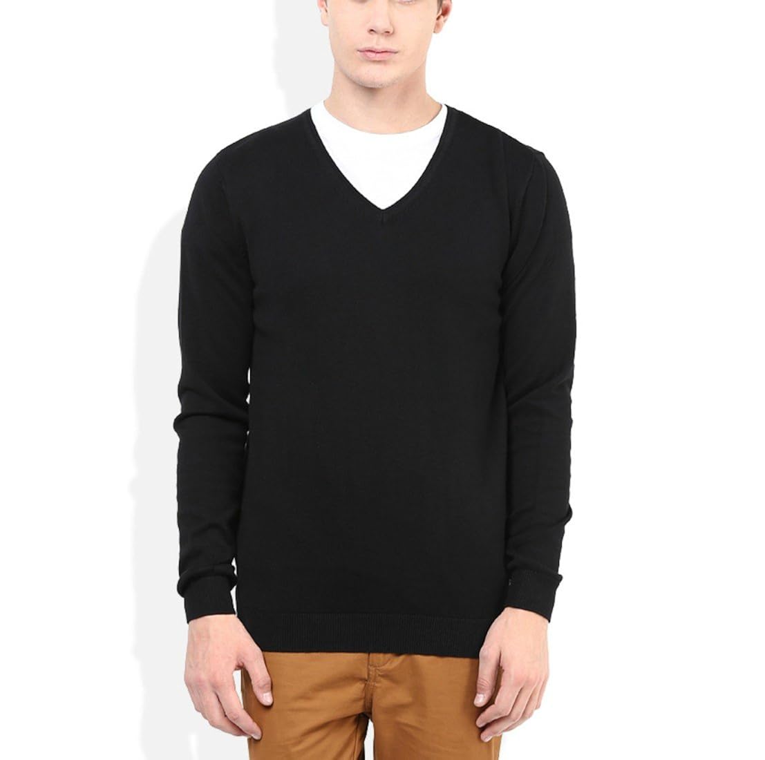 plain v neck sweater
