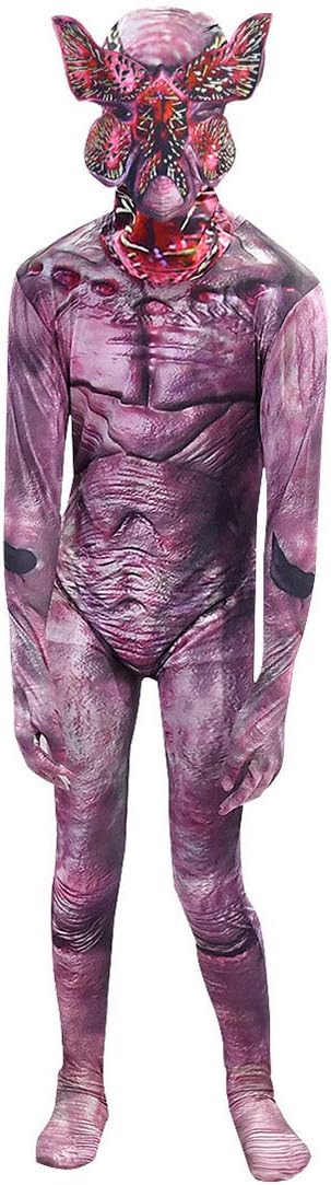 SPCOSPLAY Halloween Demogorgon Cosplay Costume Horror Cannibal Flower Bodysuit for Kids