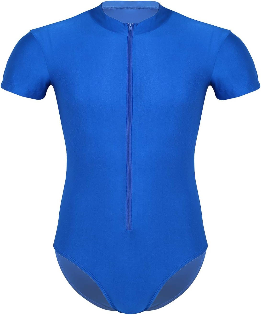 Best Choice Zdhoor Men One Piece Short Sleeve Solid Color Zipper Front Bodysuit Dance Thong Leotard Dancewear Sports Outdoors Gorgeous Www Shcorretora Com Br