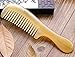 Myhsmooth Sh-1w-mt Wide Tooth 100% Handmade Premium Quality Natural Sheep Horn Comb with Handle(7.5''Long)