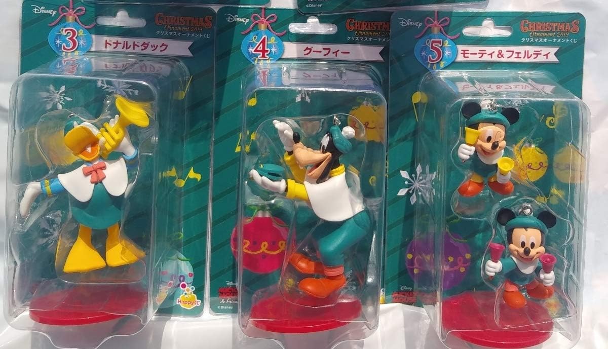 ディズニー オーナメントくじ 19 ミッキーブレンズセット ドナルド グーフィー モーティ フェルディ 3種類 Happyくじ 人形 動物 ホビー Amazon