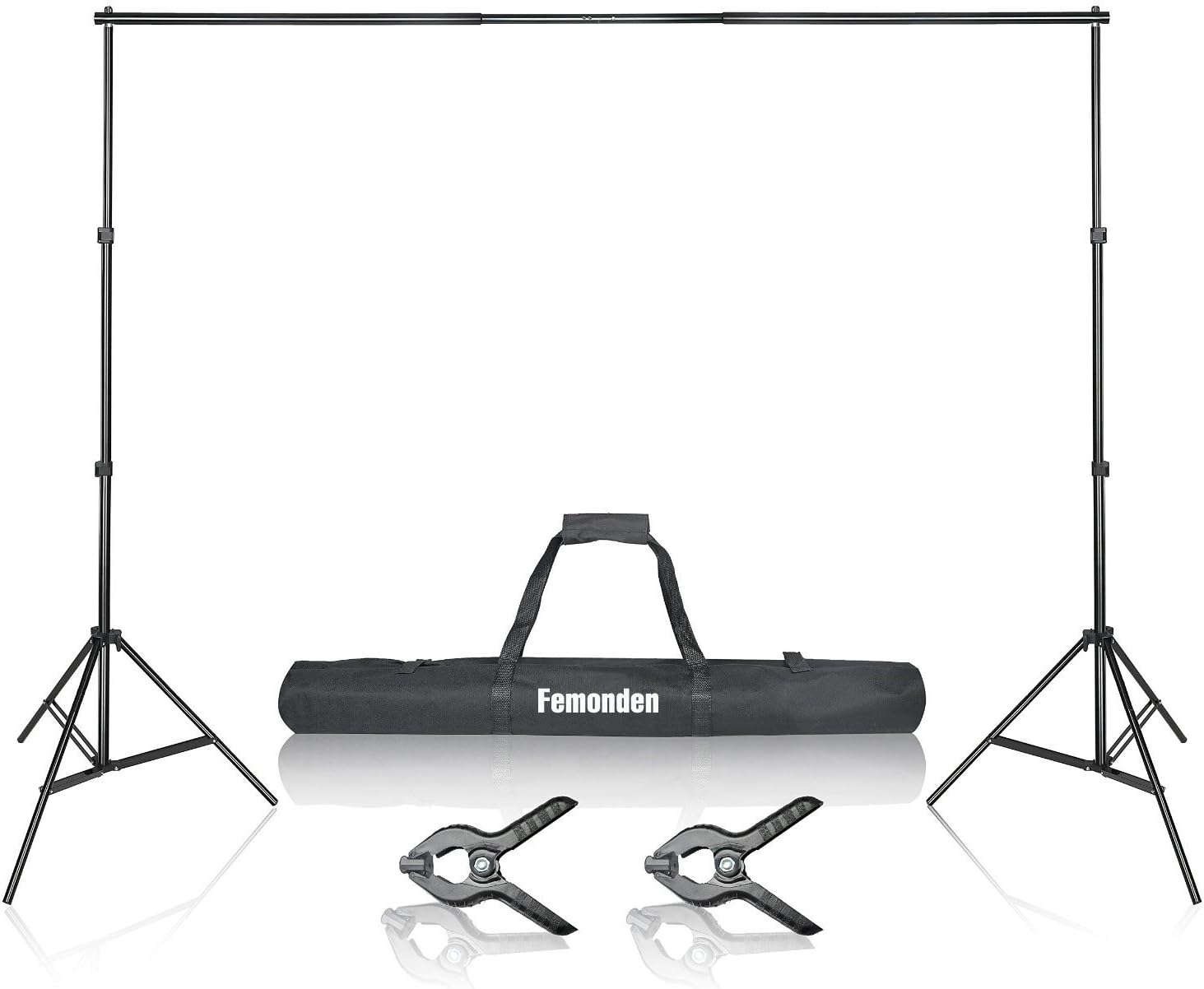 Photo Video Studio 10Ft Adjustable Backdrop Support System Stand Kit with Background stand and Backdrop Holders