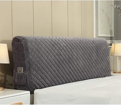 Amazon De Bett Kopfteilabdeckung Kopfteil Dustproof Cover Ruckenlehne Stoff Bedside Schutzabdeckung Staubdichte Verdicken Anti Kollision Bed Headboard Waschbar Fur Wohnkultur Gray 220 65cm