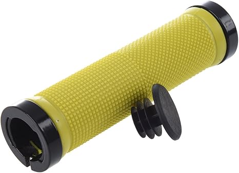 yellow mountain bike grips
