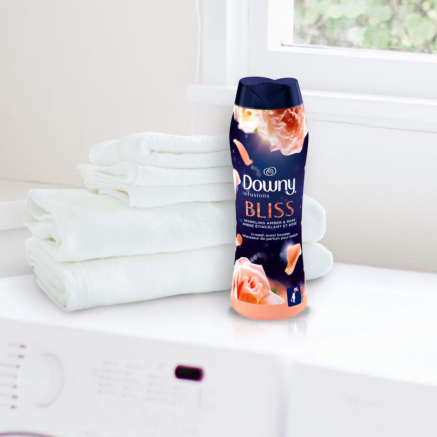 Downy Infusions in-wash Scent Booster Beads, Bliss, Sparkling Amber & Rose, 26.5 Ounce: Health & Personal Care