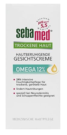 Sebamed Trockene Haut Hautberuhigende Gesichtscreme Omega 12%, 50 ml