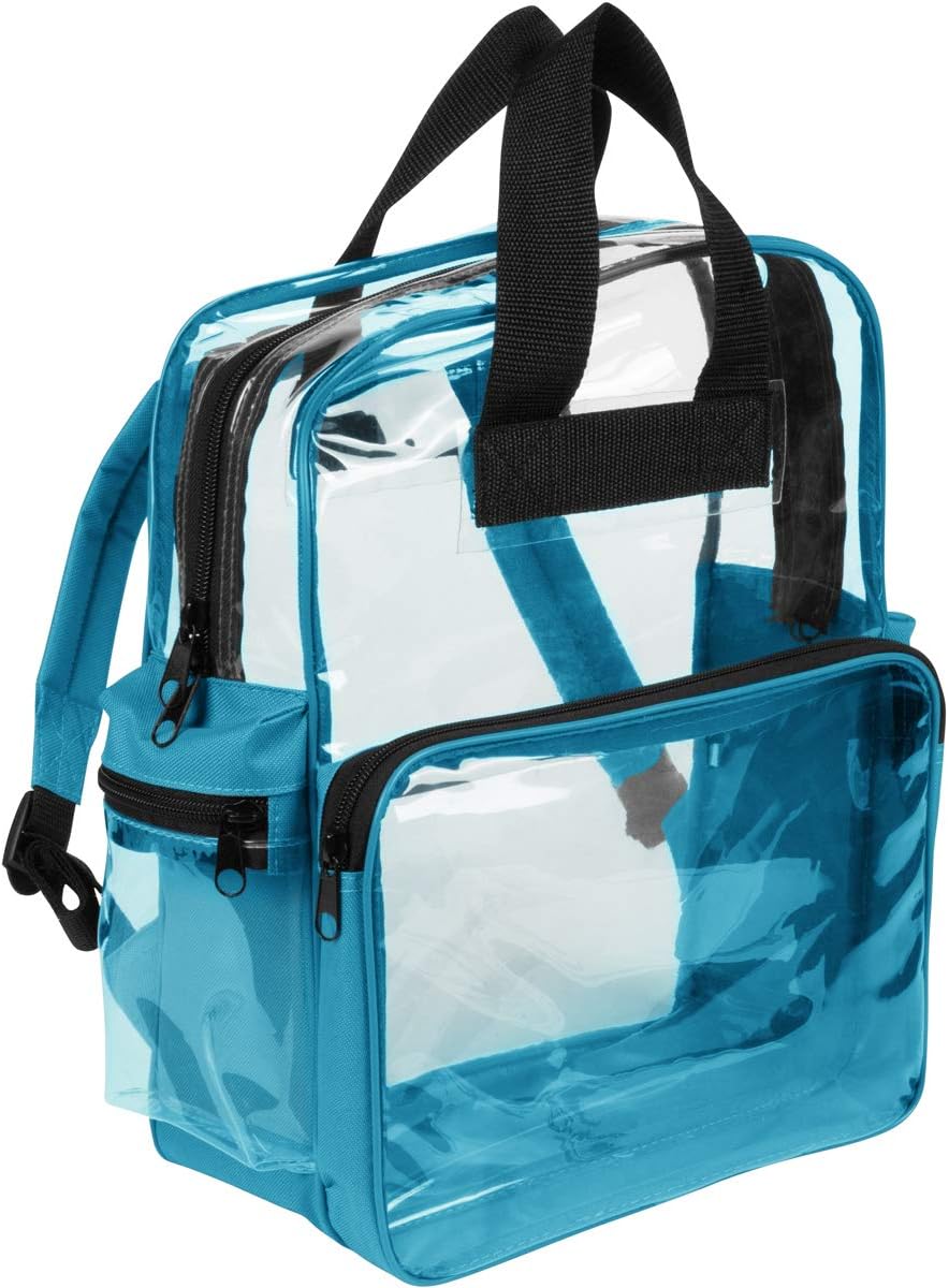 Clear Backpack - See Through Daypack Clear Backpacks Teal
