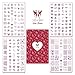 CICI&SISI Nail Art Stamping Plates Kit Love Valentine's Day Set Plate Manicure Template 4 Pieces-Love