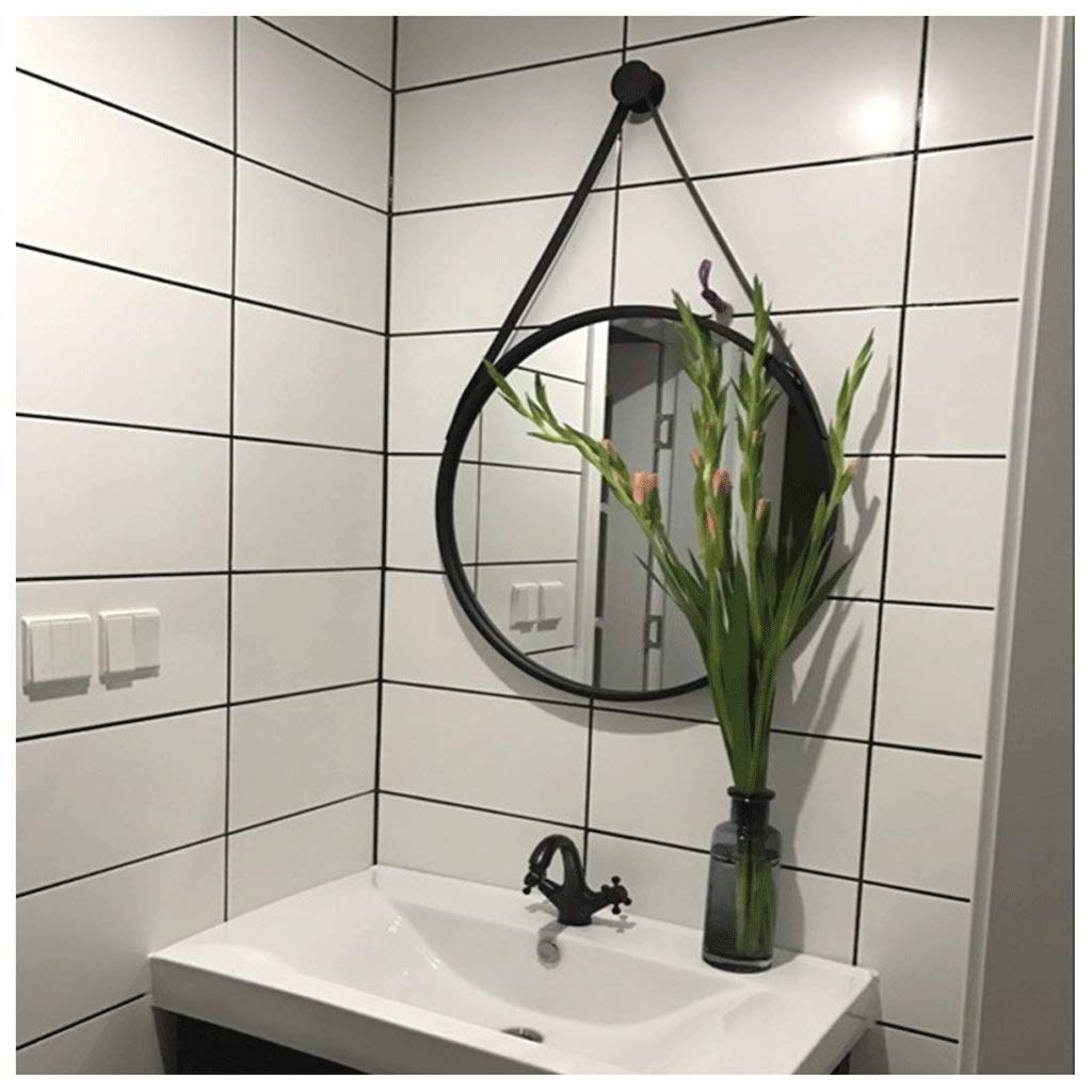 color: Blanco, Tamaño: 50CM Espejo del baño Marco del cuarto de baño