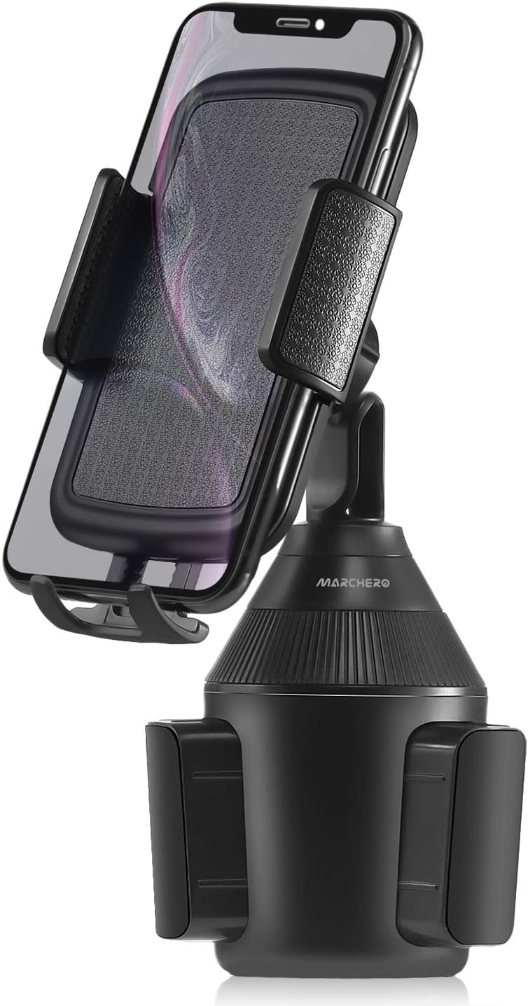 Car Cup Holder Phone Mount, Automobile Cradles Universal Cell Phone Holder Compatible with iPhone 11 Pro/XS/Max/XR/8 Plus /7 /6s Samsung Galaxy S20+/S10/Note 20/ 10(Black)