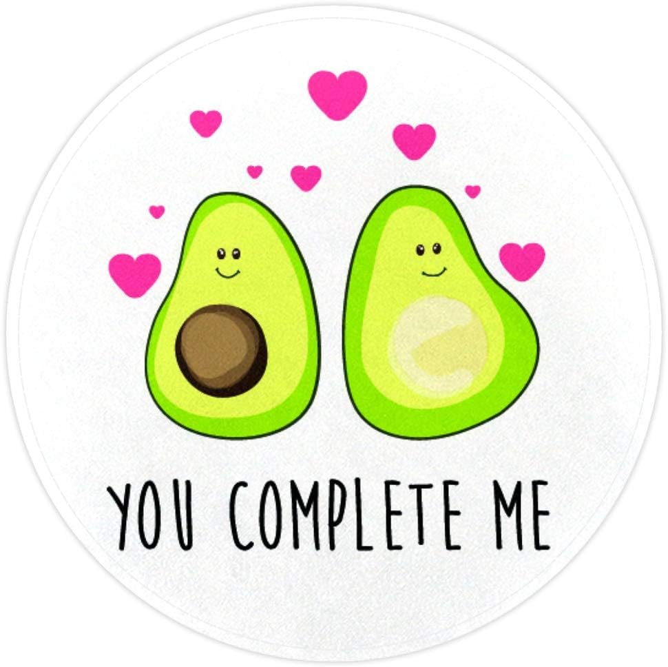 Romántico dibujos animados Aguacate antideslizante área alfombra