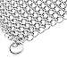 Iapetus Cast Iron Cleaner - XL 8×6 inch Stainless Steel (316 Grade) Chainmail Scrubber-for Waffle Iron Pans ,Seasoned Pan,Grill - Best Pot Brush (8×6 inch)