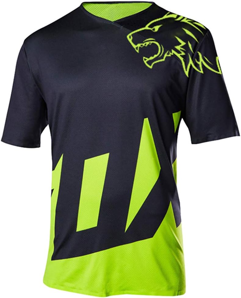 Men's Mountain Bike Jersey Short Sleeve MTB Jersey Cycling Bike Shirt Downhill Motocross T-Shirt