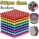 5MM 512 Pieces Magnetic Sculpture Magnet Building Blocks Fidget Gadget Toys for Stress Relief, Office and Home Desk Toys for Adults