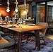 Borang 1m Single Head Vintage Thick Hemp Rope Industrial Ceiling Light Pendant E27 Base Lamp Cord（39.3 inch）